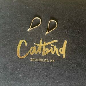 Catbird Jack + G Teardrop Hoop Earrings - Solid 14k Gold